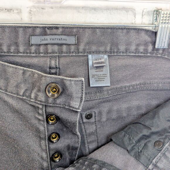 John Varvatos Collection Men's 5 Pocket Denim Jeans in Gray wash size 32 R - Picture 2 of 8